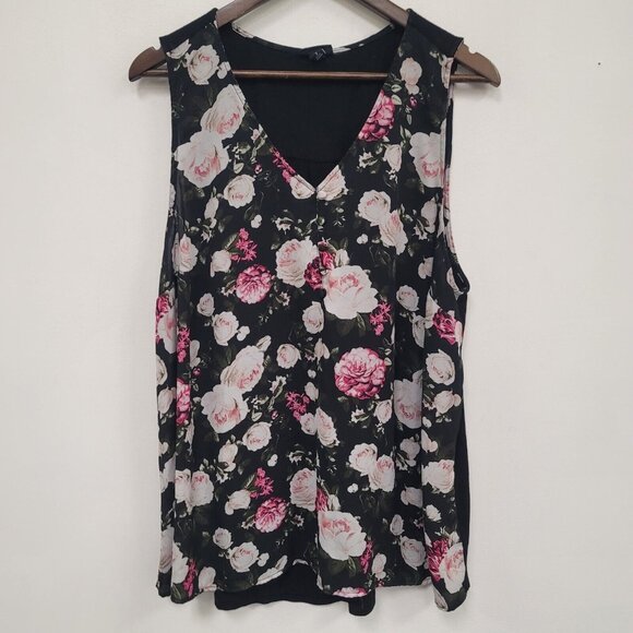 Torrid Womens Georgette Dark Floral Top Size 2X Black Fairy Grunge Whimsigoth - Picture 1 of 10